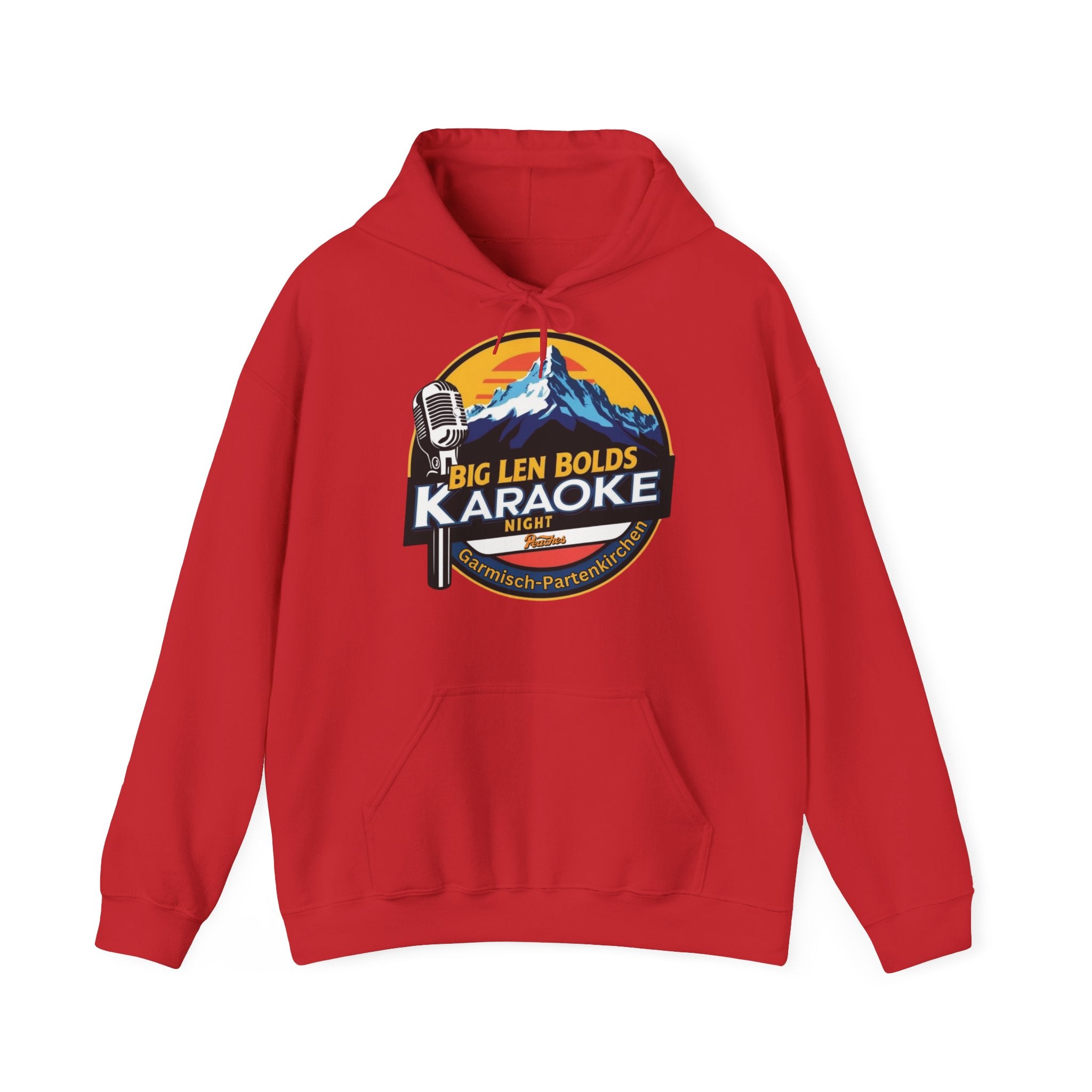 Big Len Bolds Karaoke Night Hoodie - Unisex Heavy Blend™ Sweatshirt for Music Lovers