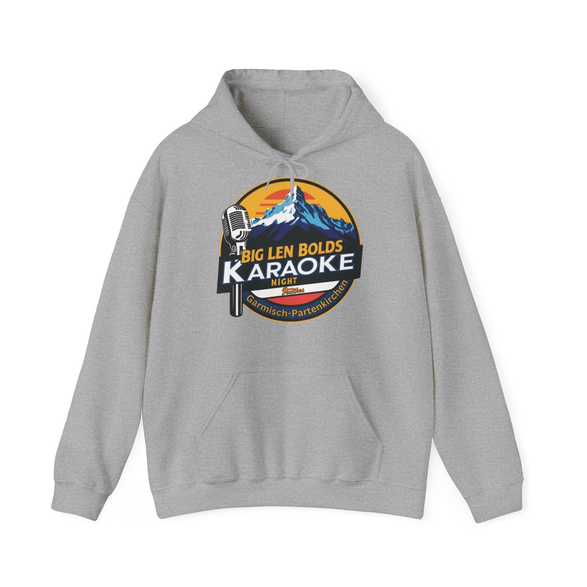 Big Len Bolds Karaoke Night Hoodie - Unisex Heavy Blend™ Sweatshirt for Music Lovers