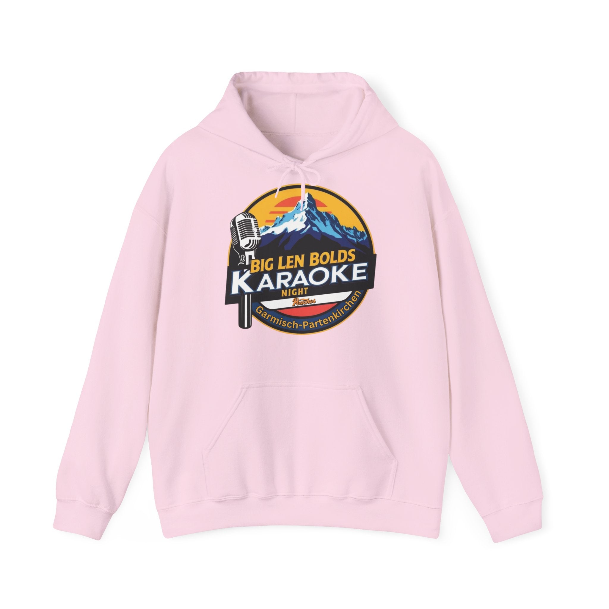Big Len Bolds Karaoke Night Hoodie - Unisex Heavy Blend™ Sweatshirt for Music Lovers