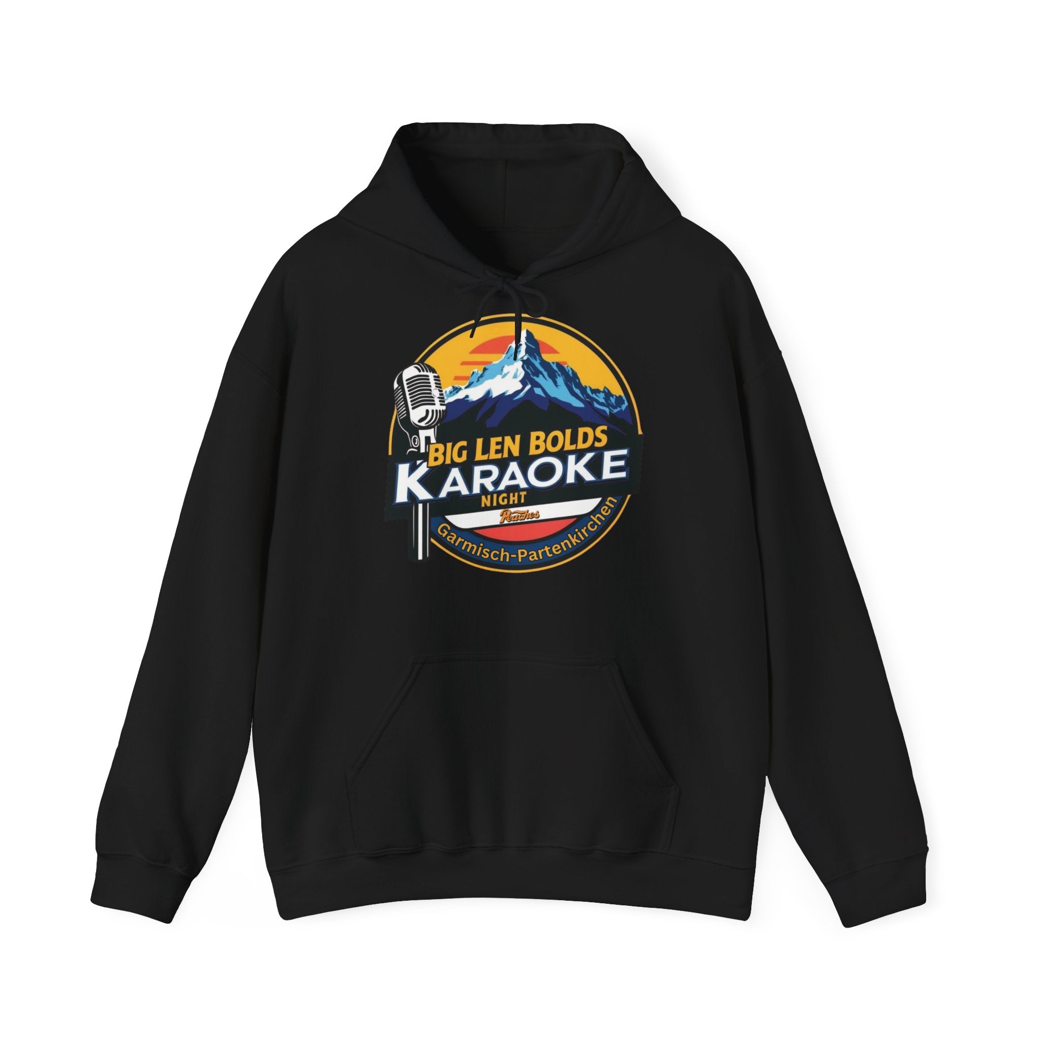 Big Len Bolds Karaoke Night Hoodie - Unisex Heavy Blend™ Sweatshirt for Music Lovers