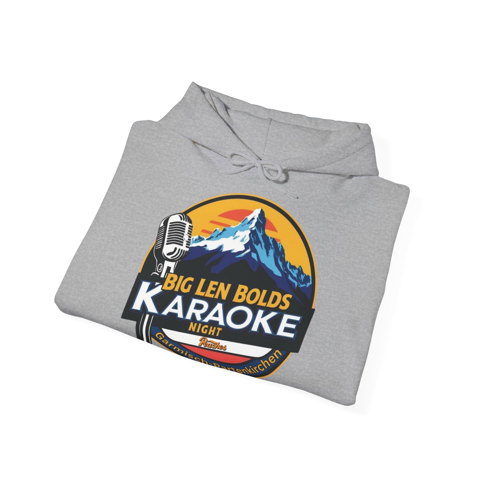 Big Len Bolds Karaoke Night Hoodie - Unisex Heavy Blend™ Sweatshirt for Music Lovers