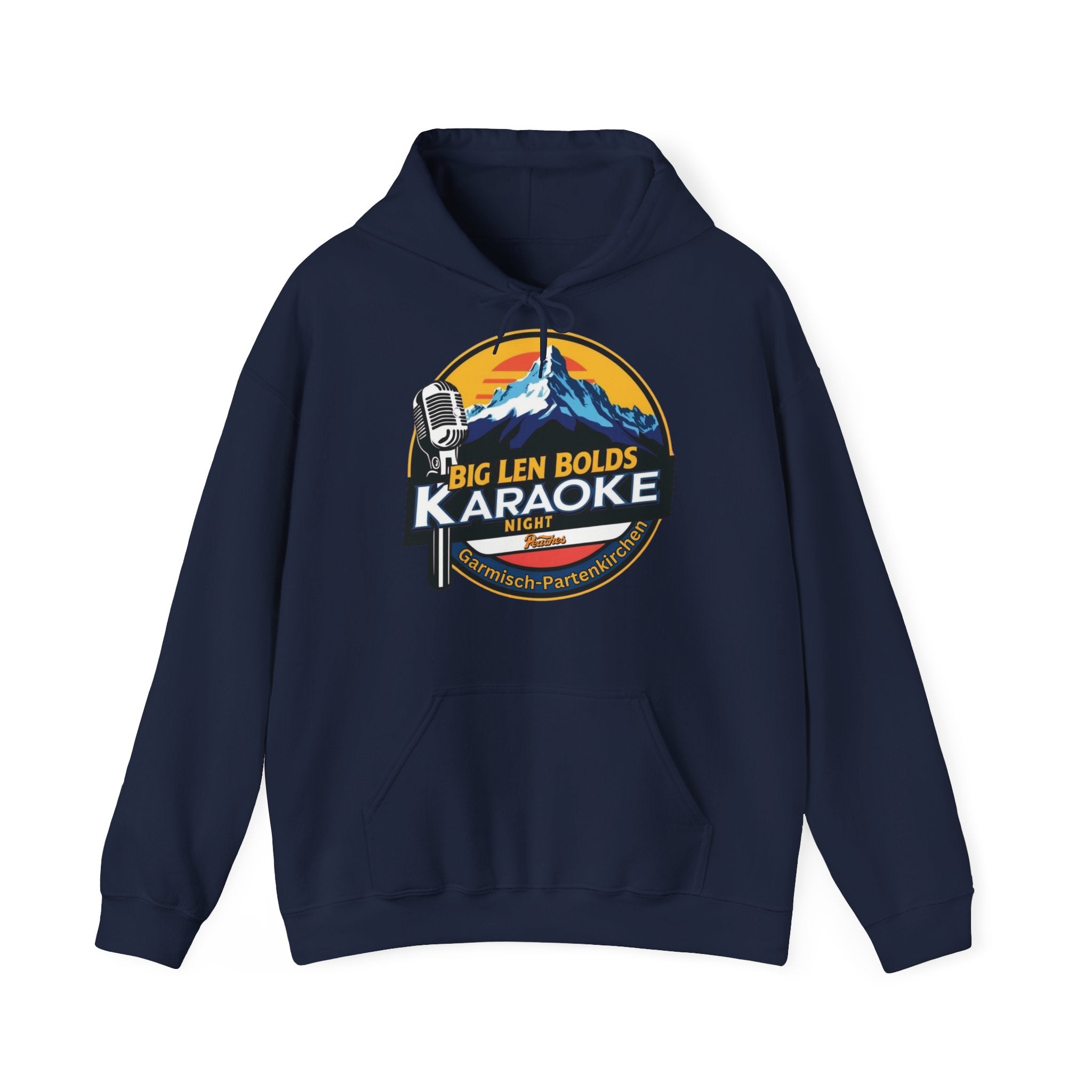 Big Len Bolds Karaoke Night Hoodie - Unisex Heavy Blend™ Sweatshirt for Music Lovers