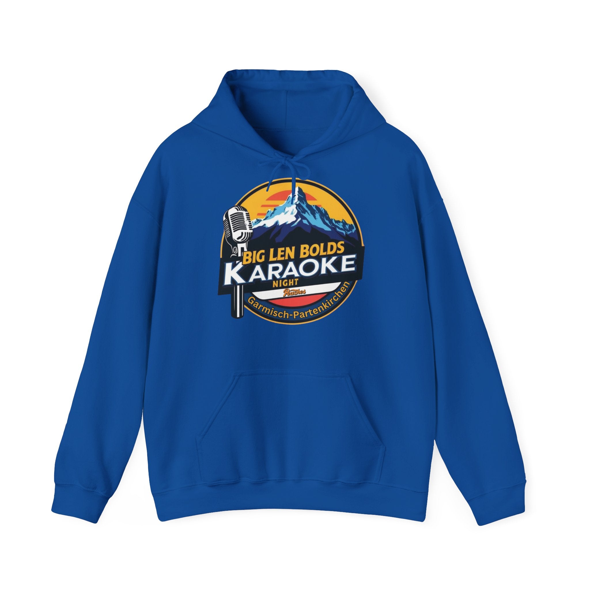 Big Len Bolds Karaoke Night Hoodie - Unisex Heavy Blend™ Sweatshirt for Music Lovers