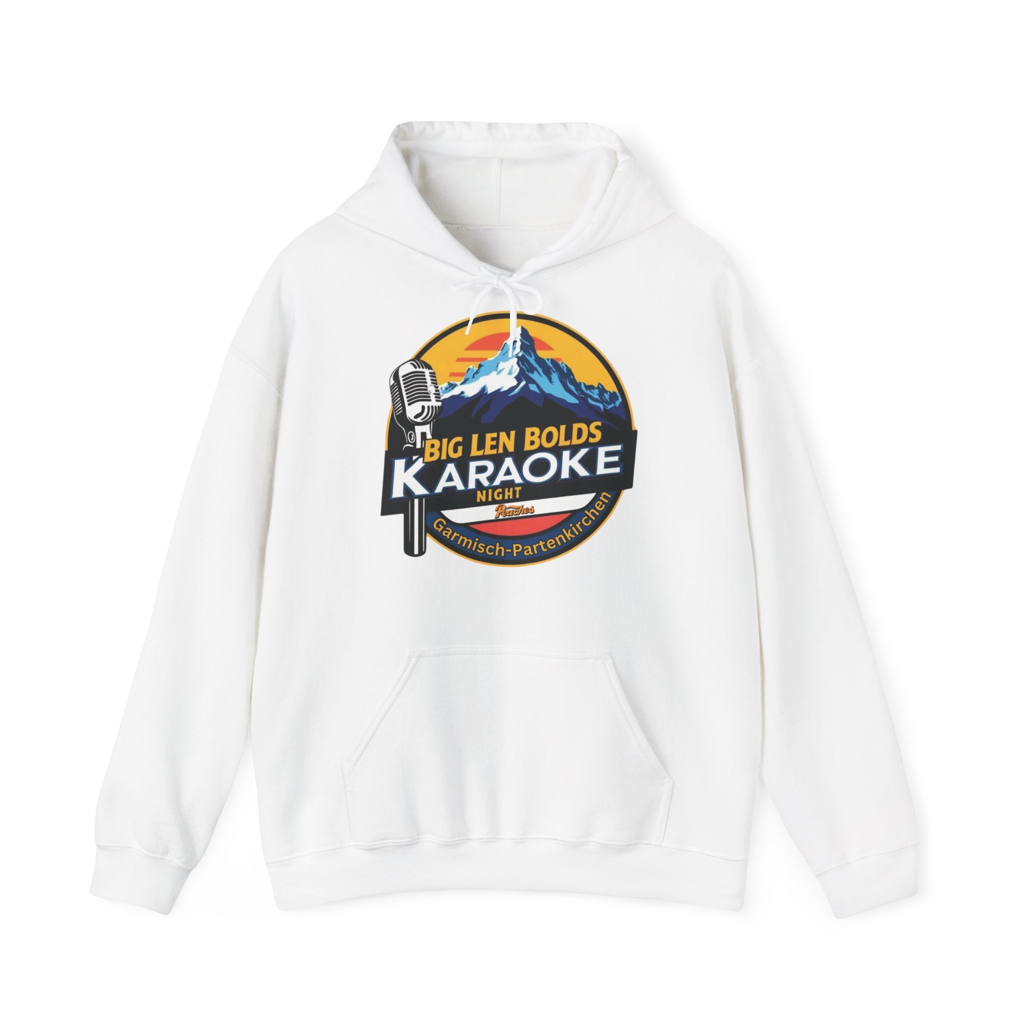 Big Len Bolds Karaoke Night Hoodie - Unisex Heavy Blend™ Sweatshirt for Music Lovers